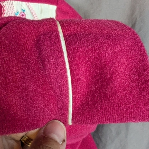 VINTAGE nightgown Intimate Moods in bright pink size large pockets and snaps - Picture 10 of 10